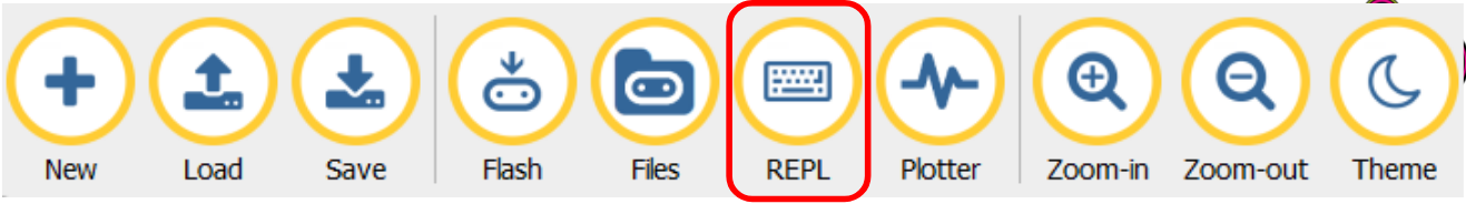 Mu menu, highlighting 'Flash'